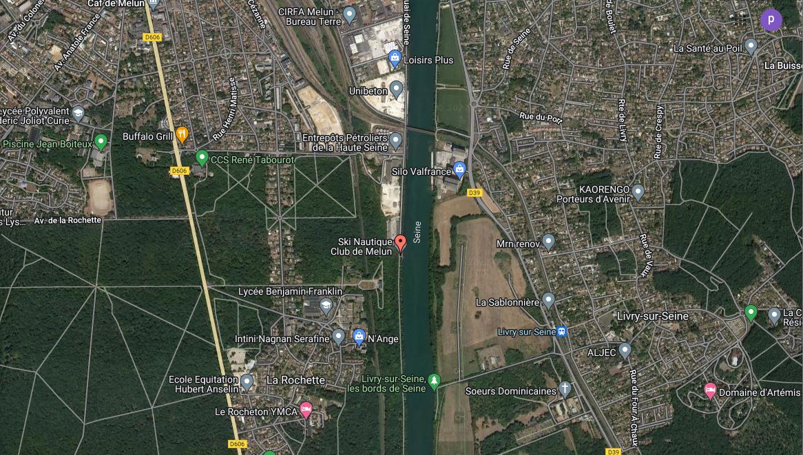 Carte du quartier du club